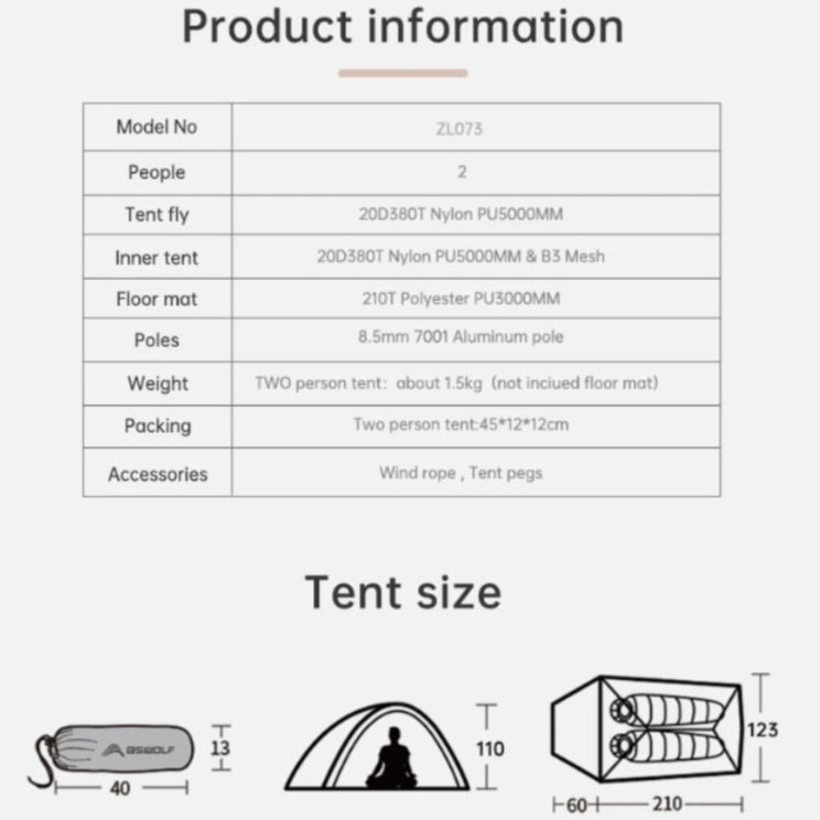 FeatherPeak Ultralight 2 Person Tent
