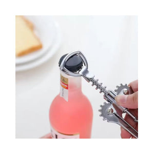 Can opener and wine set